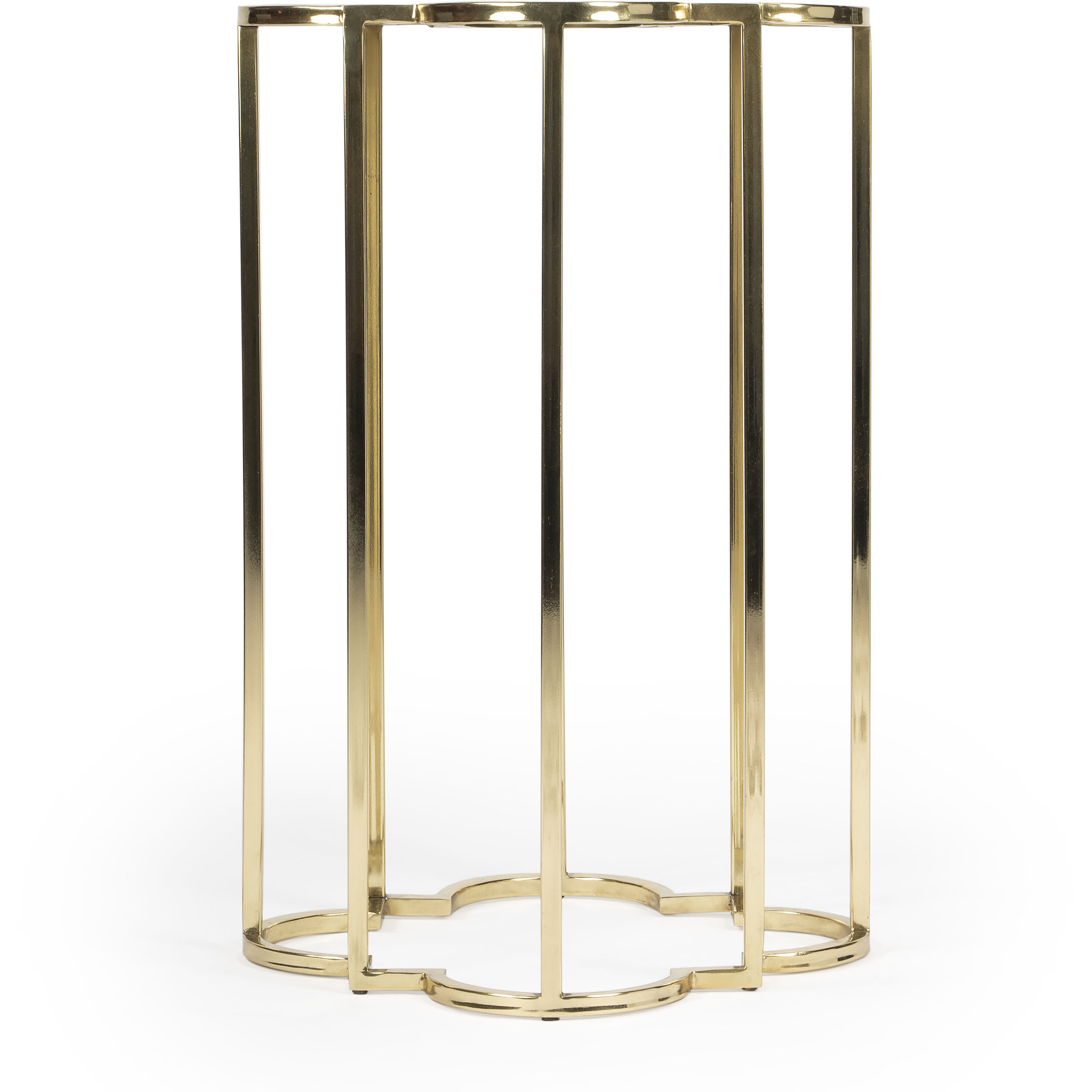 Auroria Glass Side Table in Black,Gold