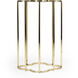 Auroria Glass Side Table in Black,Gold