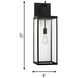 Rox LED 25 inch Textured Black Outdoor Wall Lantern