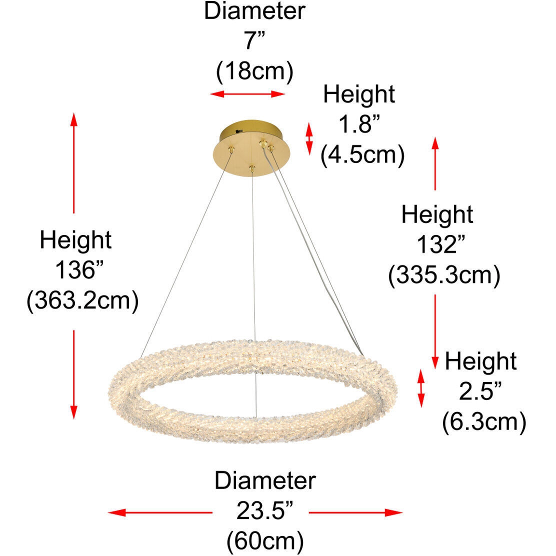 Bowen 1 Light 24 inch Satin Gold Chandelier Ceiling Light