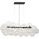Comet 10 Light 41 inch Clear with Matte Black Horizontal Pendant Ceiling Light