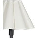 Polly 56 inch 60.00 watt Blackened Brass Floor Lamp Portable Light in White Scalloped Shade