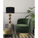 Natural Inspirations 30.5 inch 100 watt Black Table Lamp Portable Light in Black Studio Glass, Black Fabric