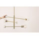 Slater 3 Light 66 inch Aged Brass Chandelier Ceiling Light