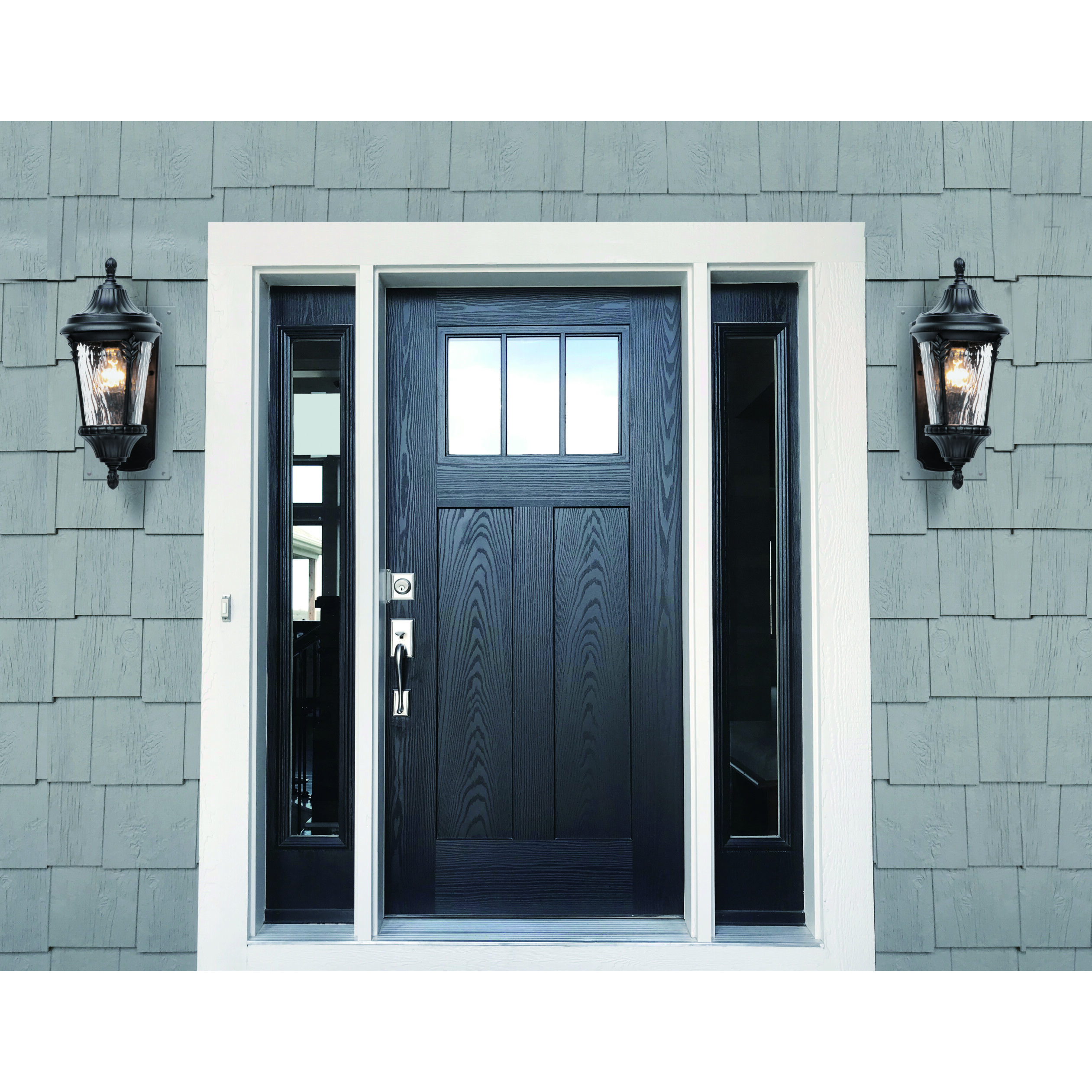 Sentry 1 Light 16 inch Black Outdoor Wall Mount