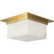 Mineral 2 Light 11.13 inch Patina Brass and Alabaster Flush Mount Ceiling Light in Alabaster Shade