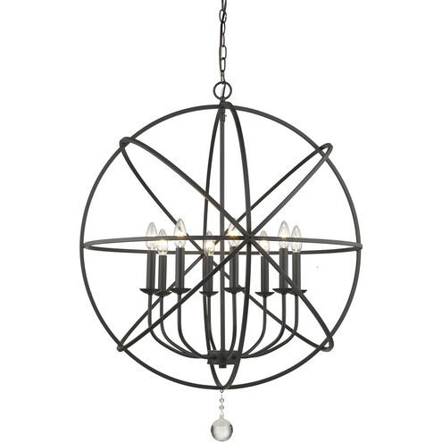 Tull 8 Light 30 inch Matte Black Chandelier Ceiling Light