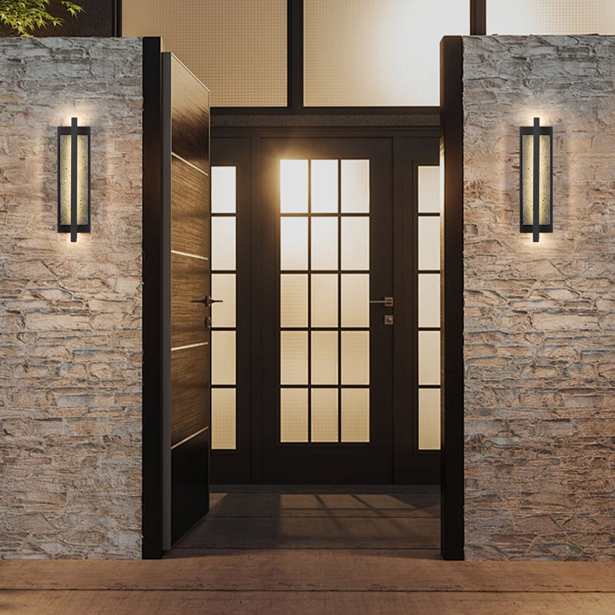 Dakota LED 16 inch Sand Black Outdoor Wall Sconce