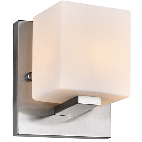 Satin Nickle 1 Light 6 inch Satin Nickel Bathroom Sconce Wall Light