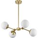 Haas 4 Light 16.5 inch Brushed Bronze Chandelier Ceiling Light, Design Series