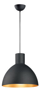 Cora 1 Light 20 inch Black/Gold Single Pendant Ceiling Light in Black and Gold
