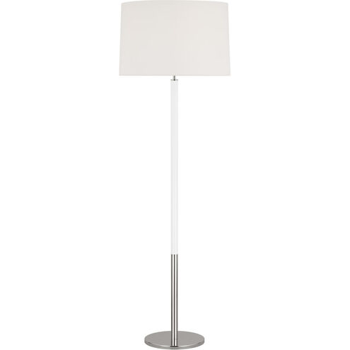 kate spade new york Monroe 61.88 inch 9 watt Polished Nickel Floor Lamp Portable Light in Polished Nickel / Gloss White