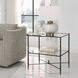 Henzler 26 X 25.75 inch Blackened Steel With Silver Highlights Lamp Table
