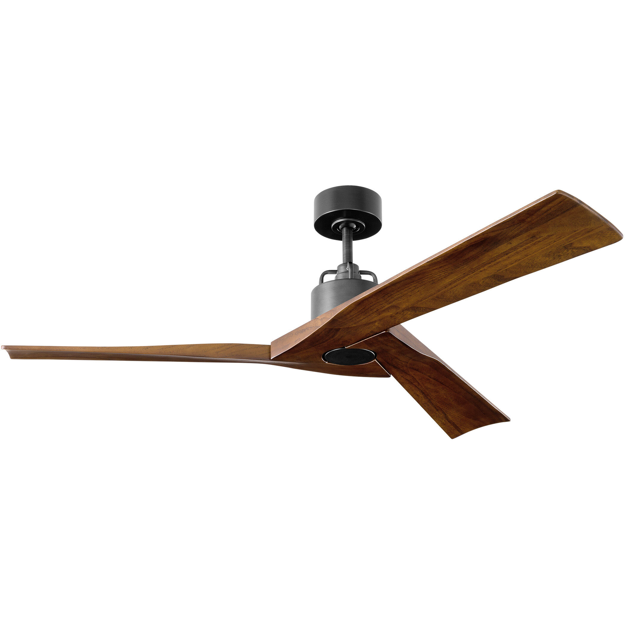 Alma 52 inch Aged Pewter with Dark Walnut Blades Indoor/Outdoor Ceiling Fan