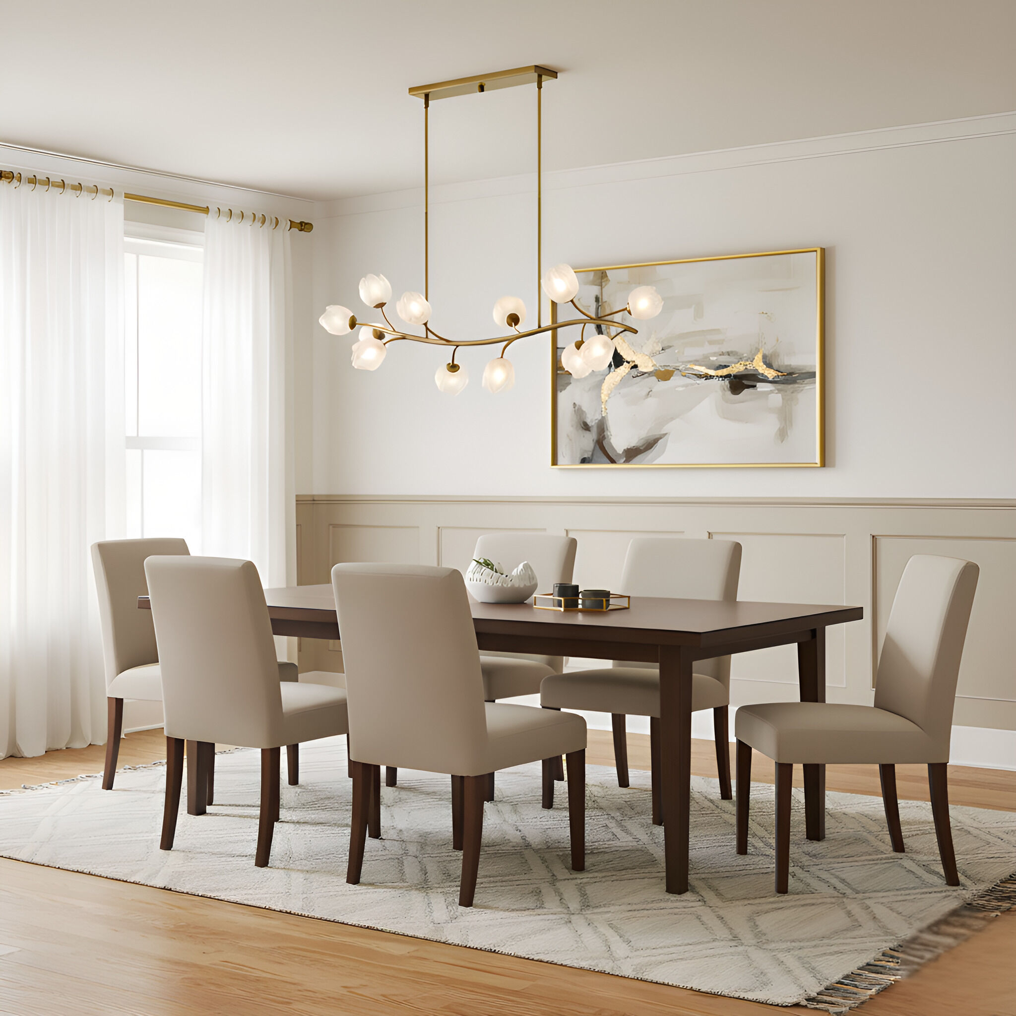 Walker 10 Light 48.5 inch Vintage Brass Island Light Ceiling Light