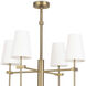 Southern Living Toni 4 Light 26 inch Natural Brass Chandelier Ceiling Light, Small