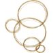 Golden Bubbles 34.25 X 24.75 inch Metal Wall Decor