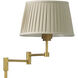 Corbin 62.4 inch 40 watt Antique Brass Floor Lamp Portable Light in Beige Pleated Shade