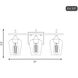Octave 3 Light 21 inch Black Bathroom Vanity Light Wall Light, Essentials