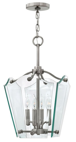 Wingate 4 Light 12 inch Polished Antique Nickel Hanging Foyer Ceiling Light