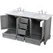 Rhodes 60 X 22 X 35 inch Grey Vanity Sink Set in Gray
