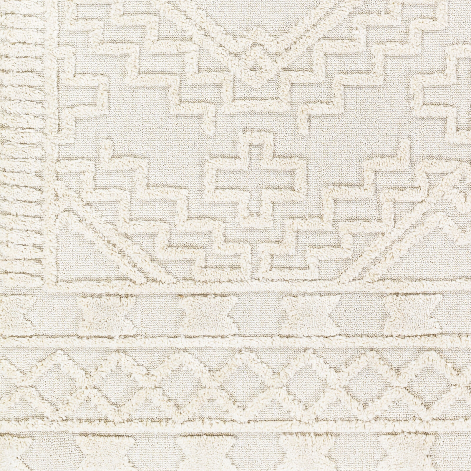 Azilal 108 X 79 inch Light Grey Rug, Rectangle