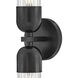 Soren 2 Light 5 inch Black Bath Light Wall Light