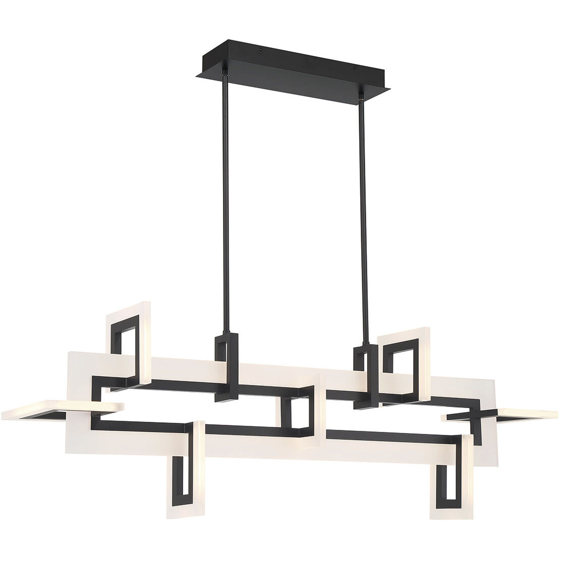 Inizio Linear Chandelier Ceiling Light in Black