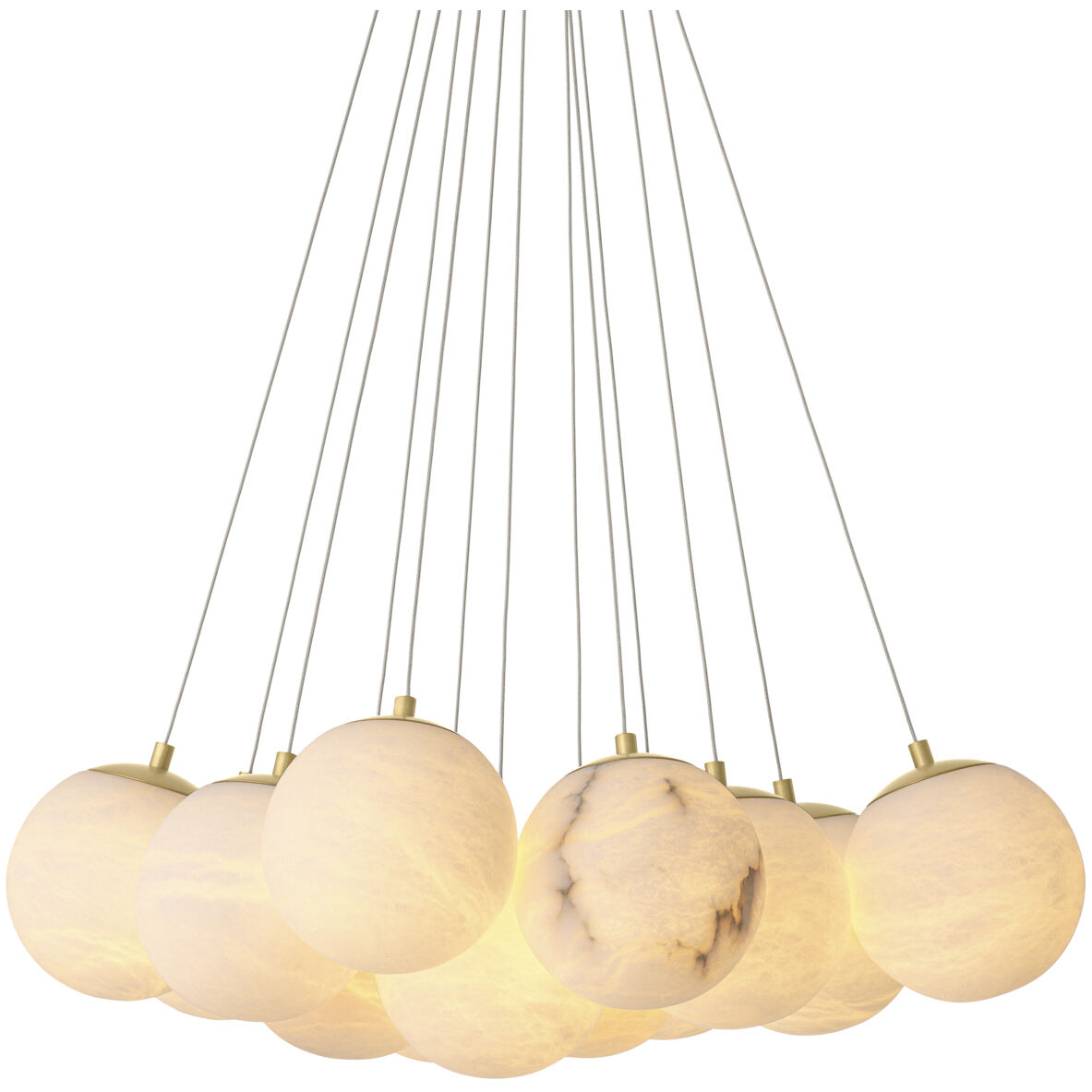 Sphinx 13 Light 26.77 inch Antique Brass with Alabaster Chandelier Ceiling Light