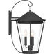 Outremont 3 Light 20.25 inch Sand Coal Black Outdoor Wall Lantern