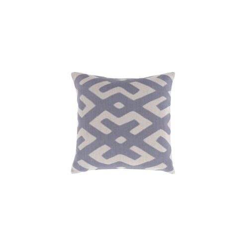 Nairobi 20 X 20 inch Navy and Light Gray Throw Pillow