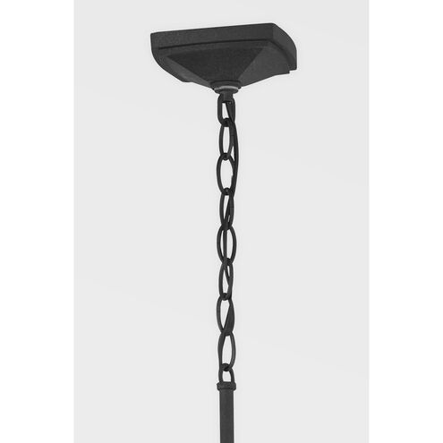 Lake County 4 Light 12 inch French Iron Outdoor Pendant