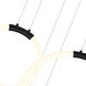 Hoops LED 8 inch Black Chandelier Ceiling Light