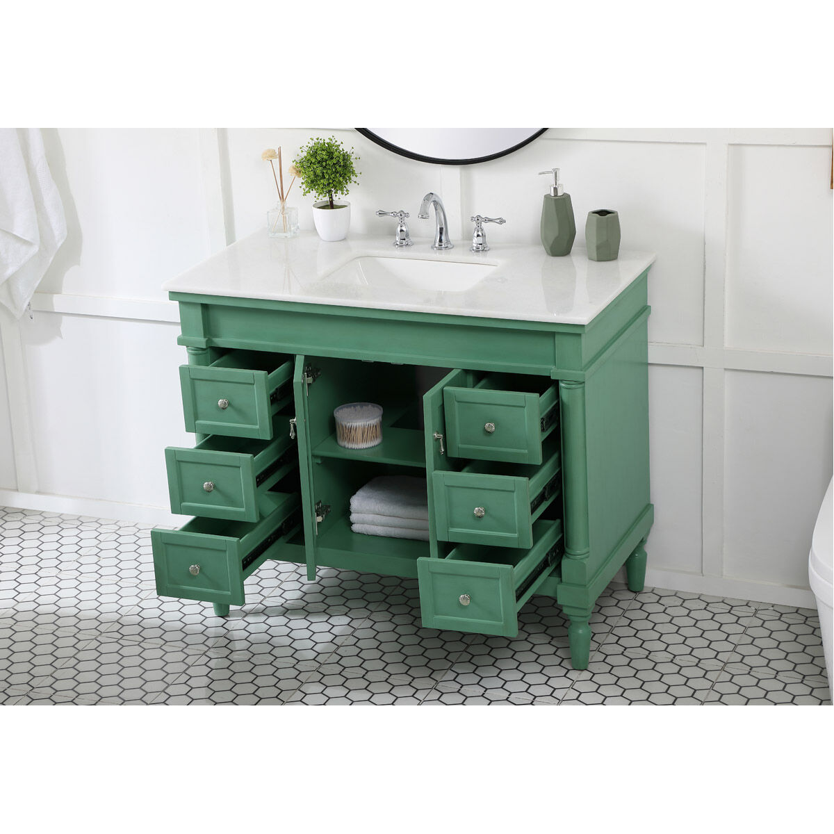 Lexington 42 X 22 X 35 inch Vintage Mint Vanity Sink Set