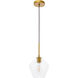 Rochester 1 Light 8 inch Brass Pendant Ceiling Light