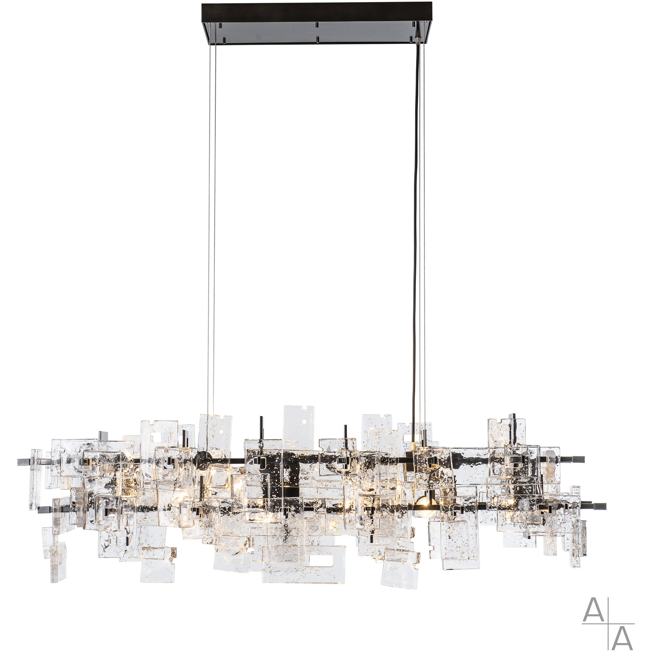 Fusion 10 Light 52.5 inch Vintage Platinum Pendant Ceiling Light