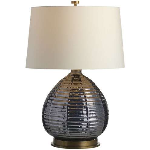 Juliette 26.5 inch 150.00 watt Flint Luster and Antique Brass Table Lamp Portable Light