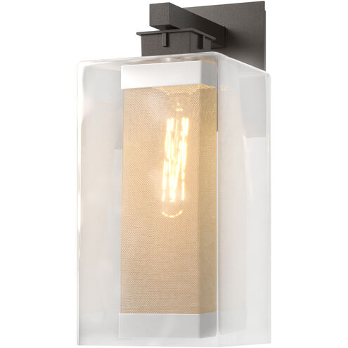 Polaris 1 Light 16.4 inch Coastal White and Outdoor Silver Outdoor Sconce, Large