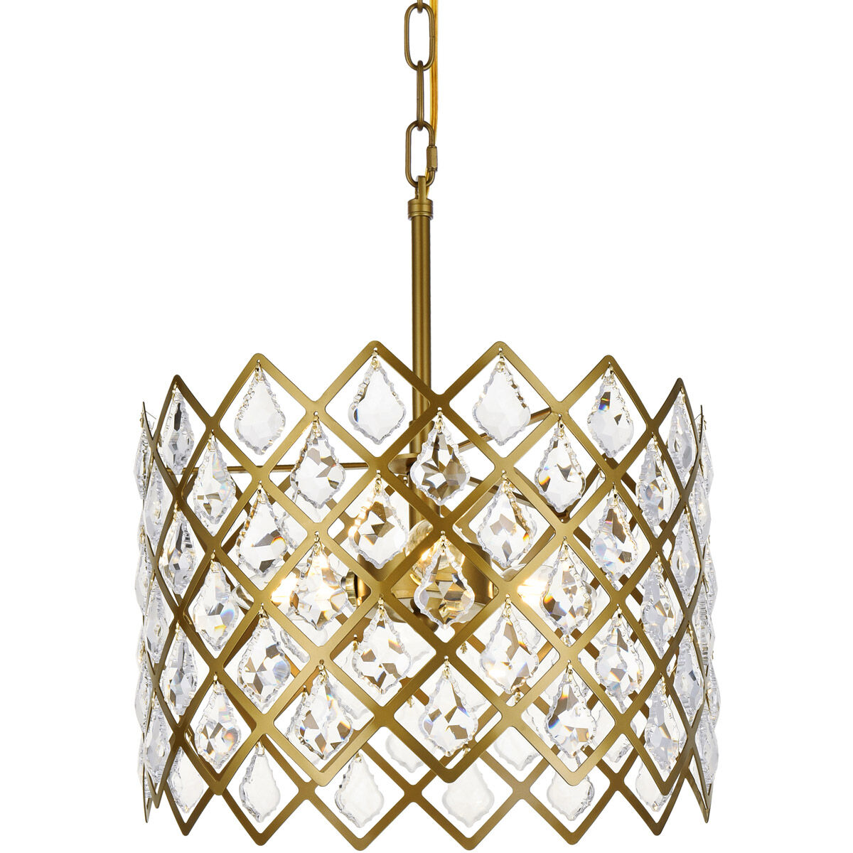 Lyla 3 Light 13 inch Brass Pendant Ceiling Light