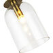 Alora Mood Sylvia 1 Light 8 inch Brushed Gold Pendant Ceiling Light