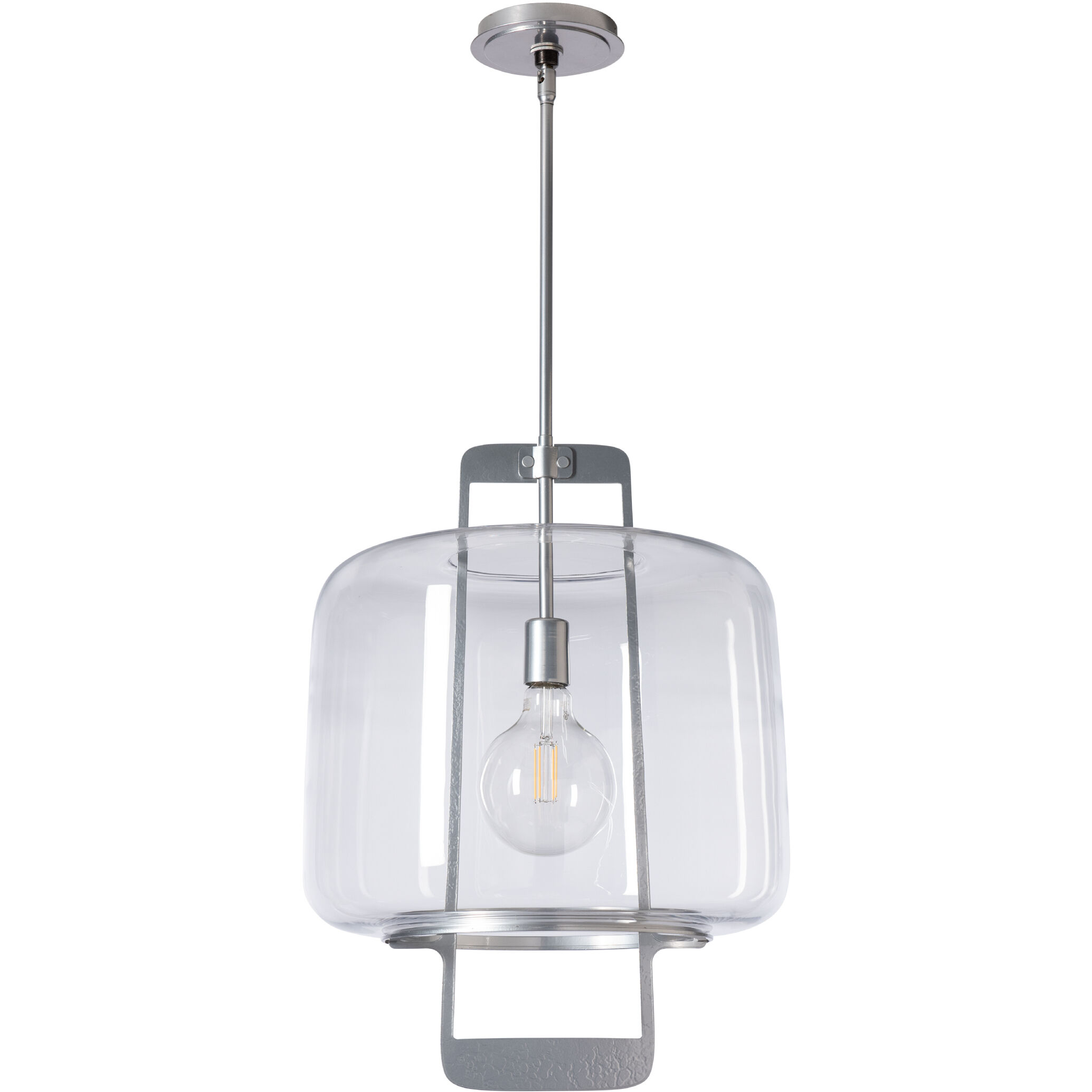 Dane 1 Light 16.6 inch Sterling Hanging Lantern Ceiling Light in Clear
