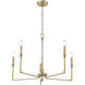 Azara 5 Light 28 inch Vintage Brass Chandelier Ceiling Light