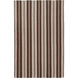 Farmhouse Stripes 132 X 96 inch Khaki, Dark Brown Rug