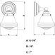 Huntley LED 7 inch Natural Brass Bathroom Light Wall Light