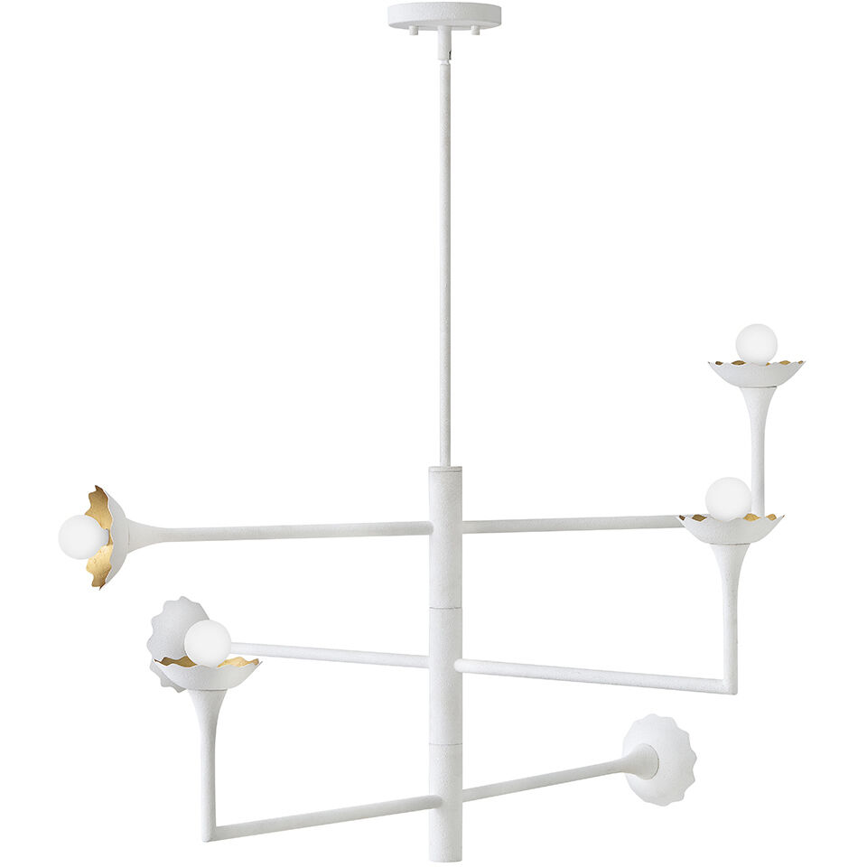 Darla 6 Light 36 inch Textured Plaster Chandelier Ceiling Light