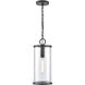 Hopkins 1 Light 7.25 inch Charcoal Black Outdoor Pendant