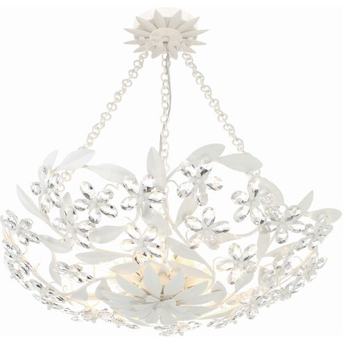 Marselle 6 Light 24 inch Matte White Semi Flush Ceiling Light