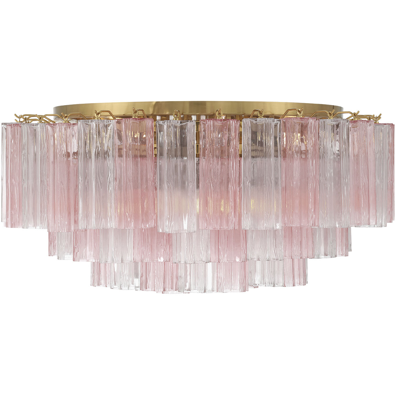 Addis 16 Light 32 inch Aged Brass Flush Ceiling Light in Spring