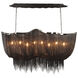 Mullholand Dr. 8 Light 59 inch Black Chrome Jewelry Chain Hanging Chandelier Ceiling Light