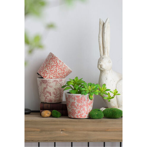Terracotta Crackled Red Outdoor Planter